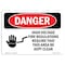Signmission Safety Sign, OSHA Danger, 7" Height, 10" Width, High Voltage Require Area Kept Clear, Landscape OS-DS-D-710-L-1343 - alternate 1
